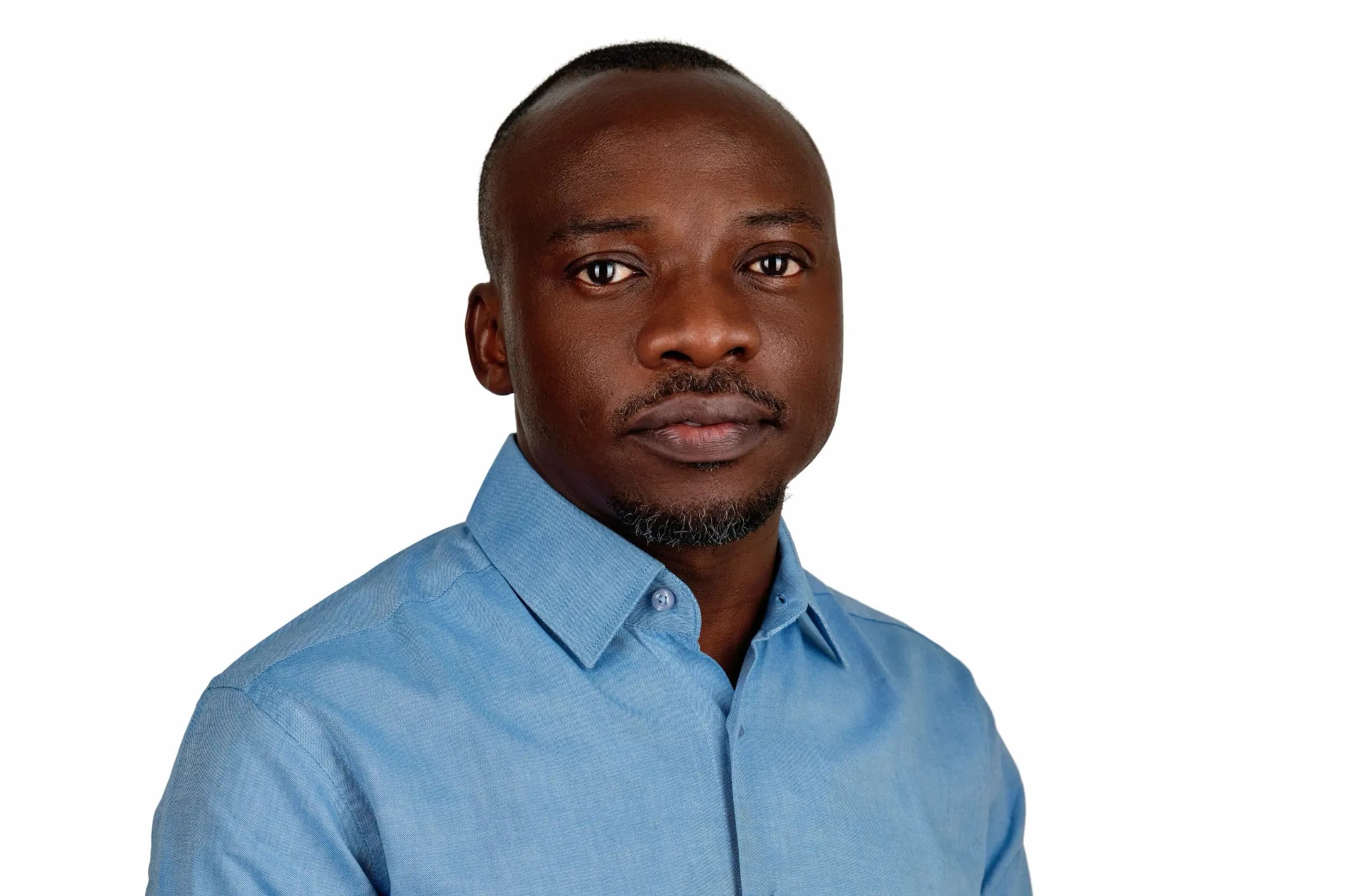 Team member having a studio portrait taken during a Cape Town team headshot session