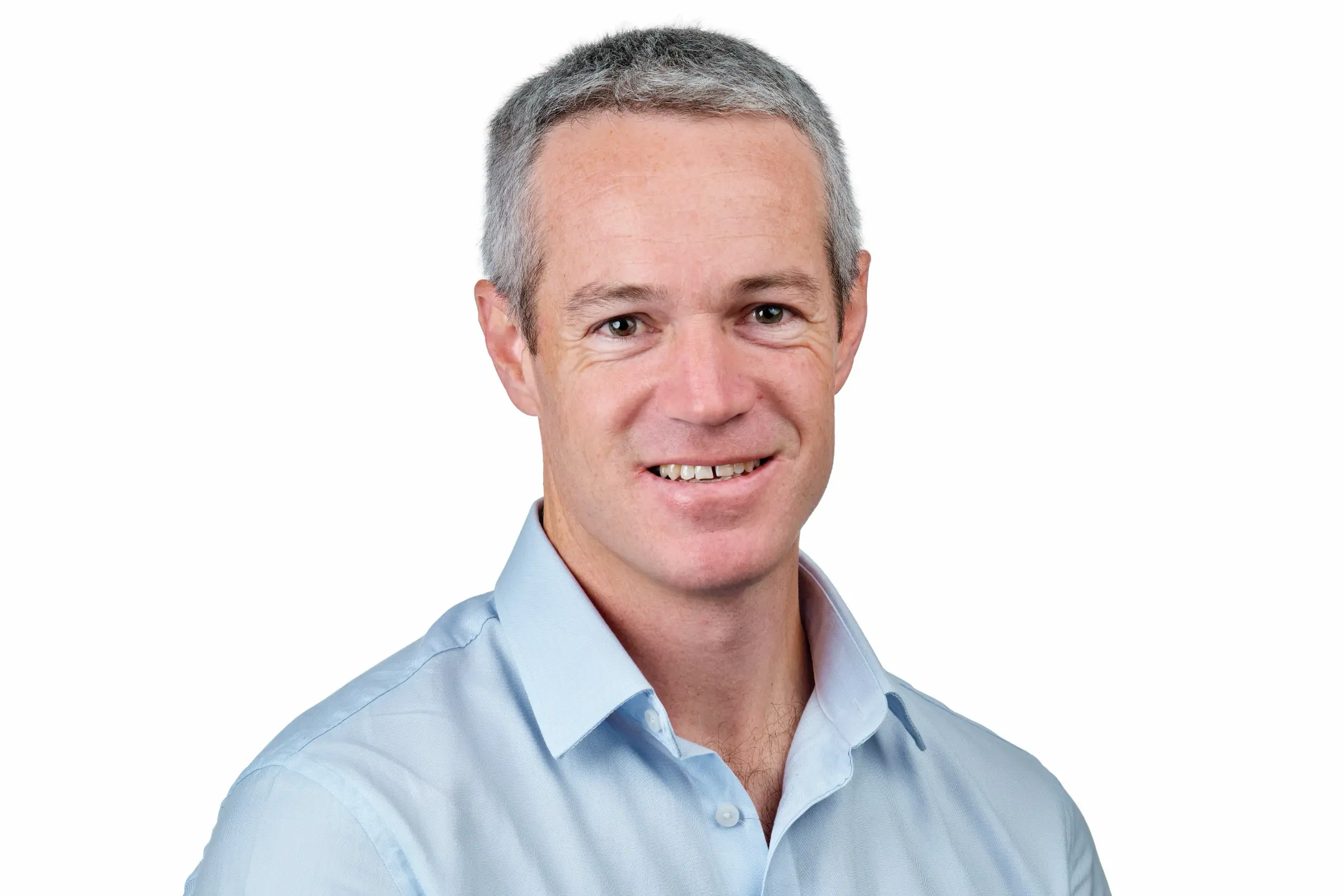 Corporate headshot of a financial advisor in Cape Town, lit for a credible, current, professional look